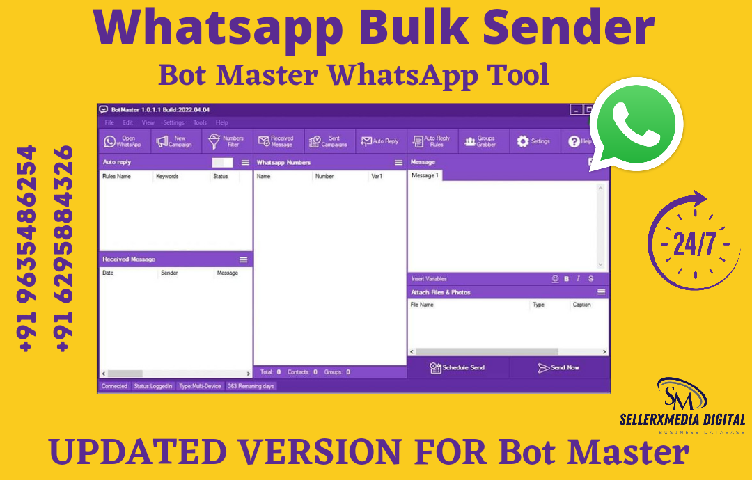 WHATSAPP BULK SENDER - BoatMaster